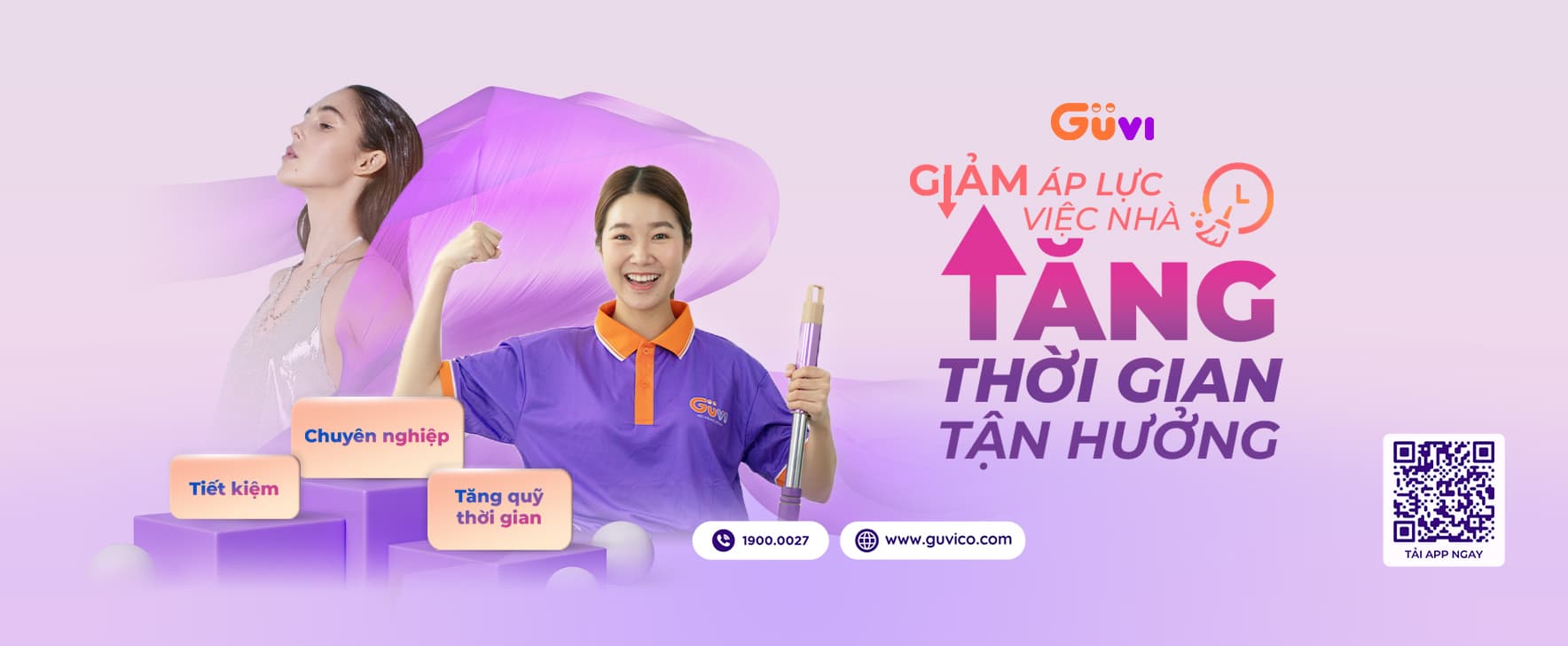 Giảm áp lực việc nhà, tăng thời gian tận hưởng cùng GUVI